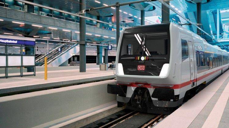 Kereta yang dioperasikan Deutsche Bahn sedang berada di salah satu stasiun di Jerman. (Twitter.com/Save A Train)