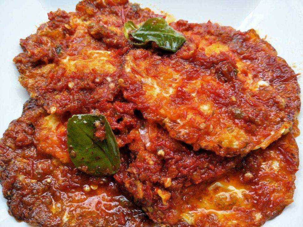 potret hidangan sambal telur mata sapi ( Instagram.com/riniangraini8093)