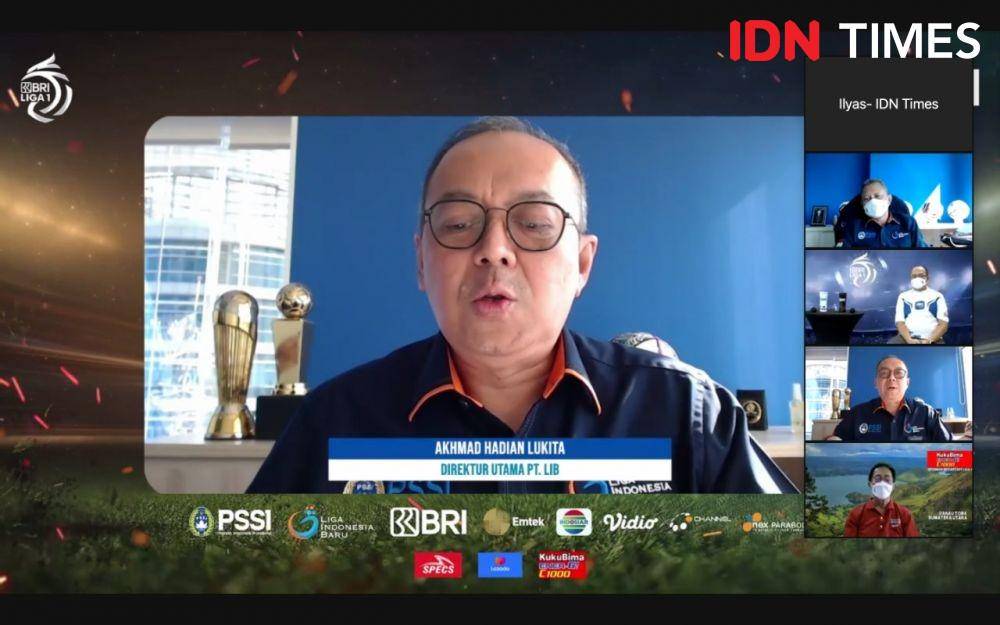 Launching tittle, sponsor dan official broadcaster Liga 1 2021/2022. (IDN Times/Ilyas Mujib).