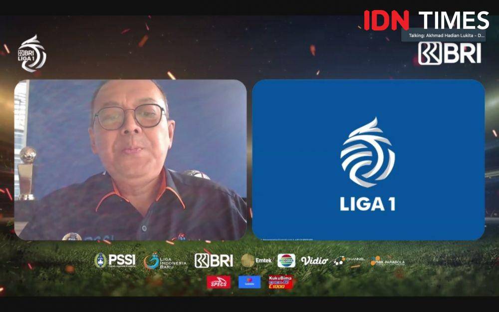 Launching tittle, sponsor dan official broadcaster Liga 1 2021/2022. (IDN Times/Ilyas Mujib).
