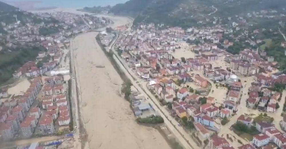 Pemandangan udara luasnya wilayah Turki yang terdampak banjir. (Twitter.com/FloodList)