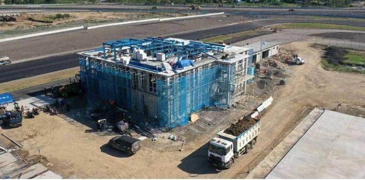 Proses pembangunan Race Area di Sirkuit MotoGP Mandalika Lombok/humas ITDC