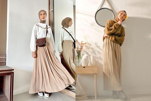 13 Padu Outfit dengan Rok ala Inas Rana, Kasual dan Trendi!