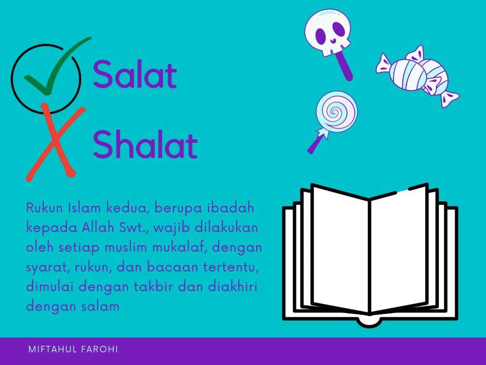 Penulisan kata 'Salat' berdasarkan KBBI. (Dok. Pribadi/Miftahul Farohi)