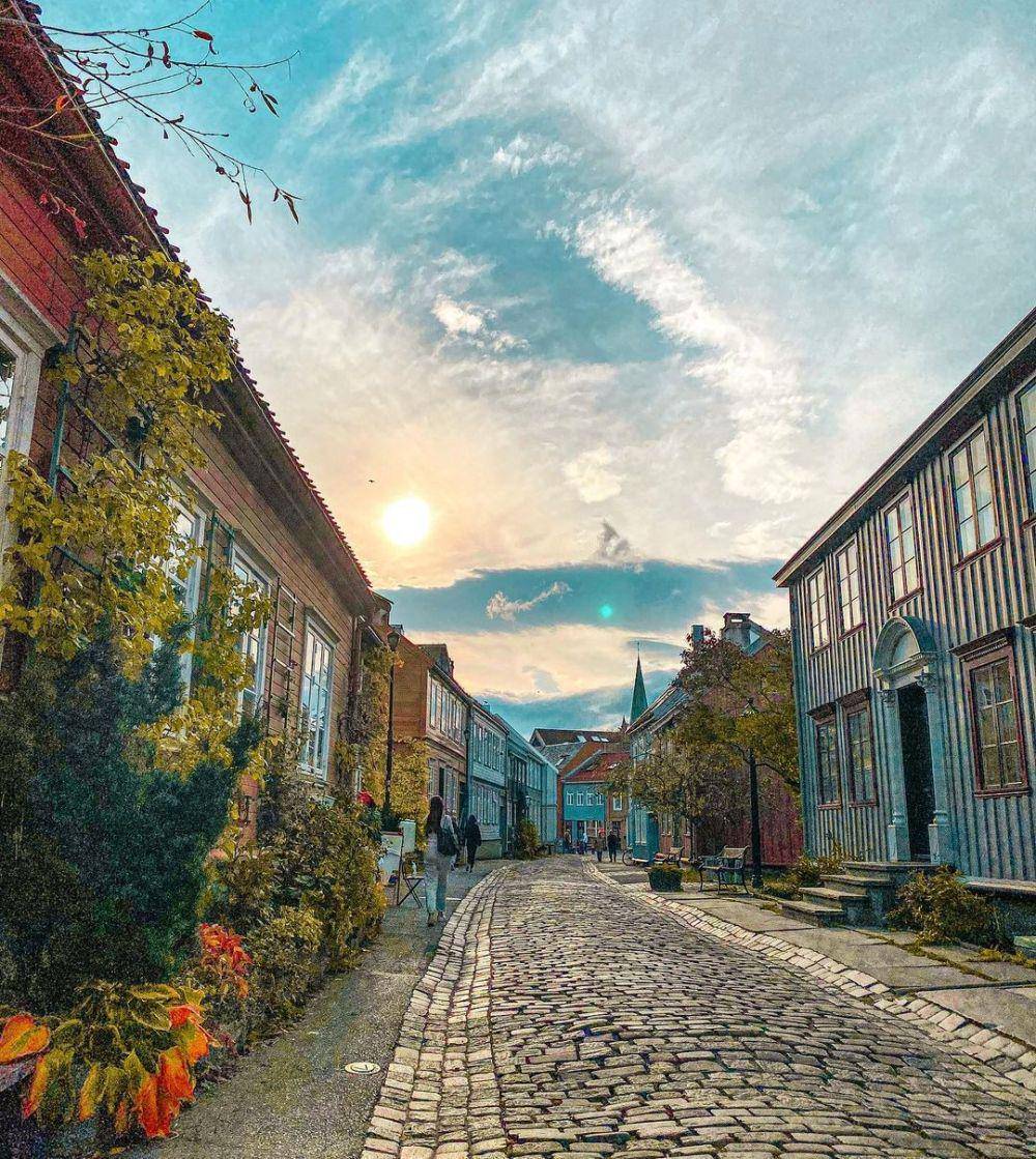 Bakklandet di Trondheim, Norwegia (instagram.com/ninathome)