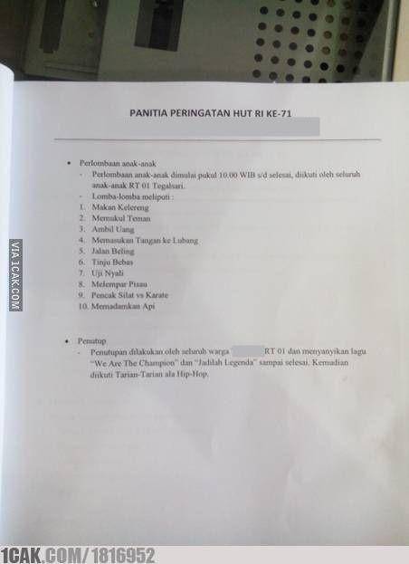 pengumuman nyeleneh bertema 17 Agustus (1cak.com)