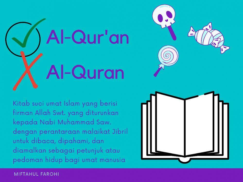 Penulisan kata 'Al-Qur'an' berdasarkan KBBI. (Dok. Pribadi/Miftahul Farohi)