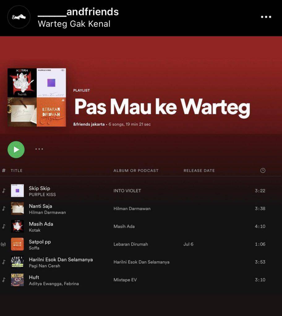 playlist lucu selama PPKM (twitter.com/txtdarikorporat)
