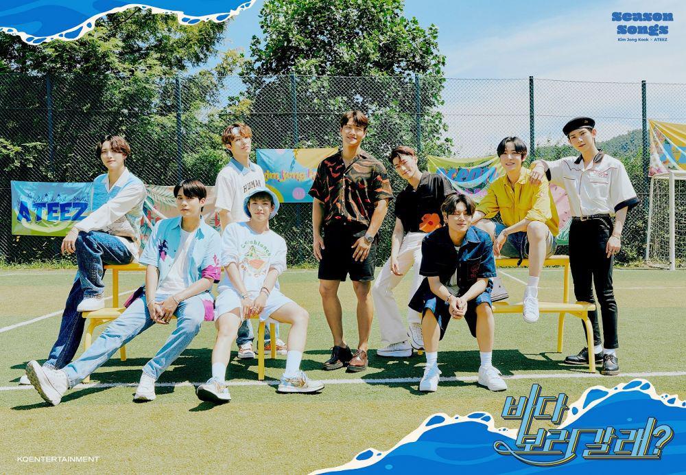 Kolaborasi Bareng, 11 Potret ATEEZ dan Kim Jong Kook di Album Terbaru