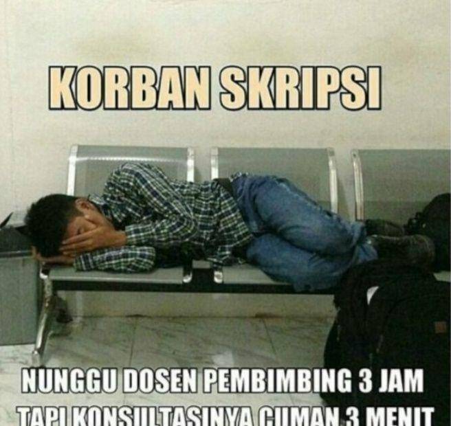 meme kocak mahasiswa korban skripsi (instagram.com/memecomicindonesia)