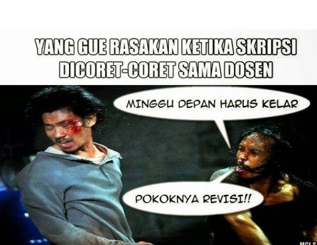 meme kocak mahasiswa korban skripsi (instagram.com/memecomicindonesia)