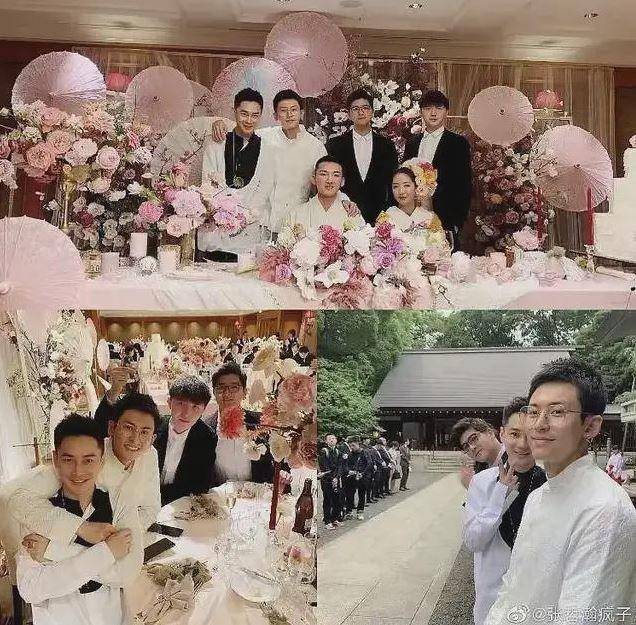 Foto Zhang Zhehan saat menghadiri pernikahan di Jepang (Weibo.com/张哲瀚疯子)
