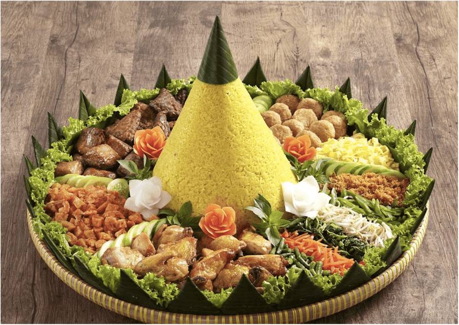 Ilustrasi nasi tumpeng (journalofethnicfoods.biomedcentral.com)