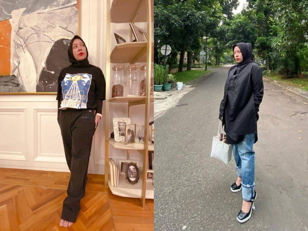 Biasa Tampil Nyentrik, 10 Potret Kece Melly Goeslaw dengan Gaya Kasual