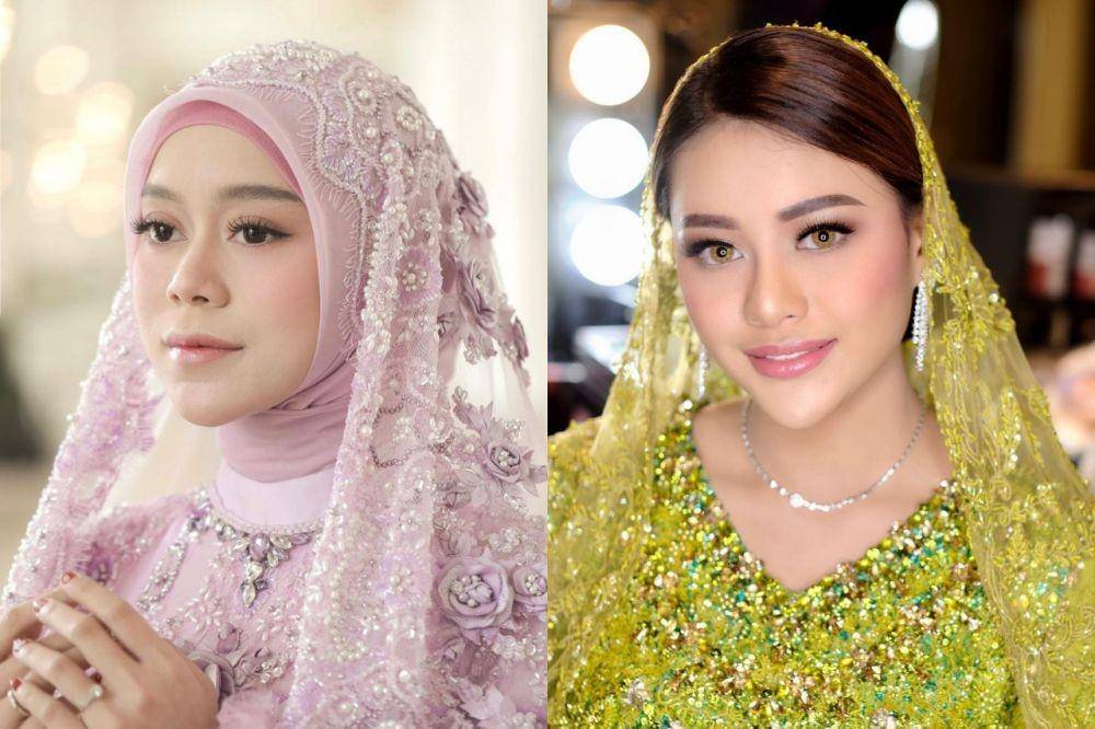 Adu Gaya Pengajian Lesti Kejora dan Aurel Hermansyah (@aldiphoto via instagram.com/riskymakeup | instagram.com/hepidavid)