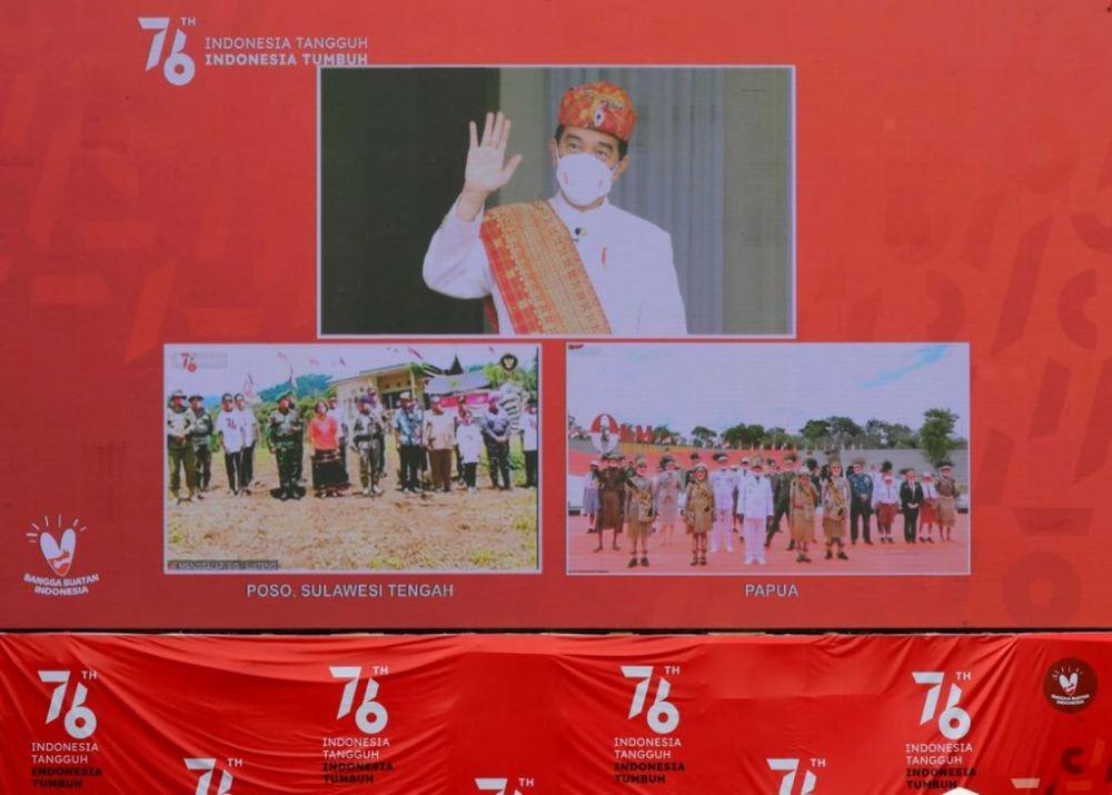 Kala Jokowi Menyapa Warga Poso dan Merauke Usai Upacara HUT ke-76 RI