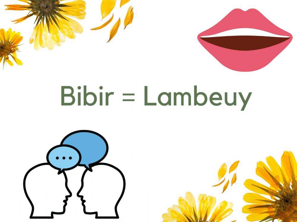ilustrasi bahasa Sunda dari 'Bibir'. (Dok. Pribadi/Miftahul Farohi)