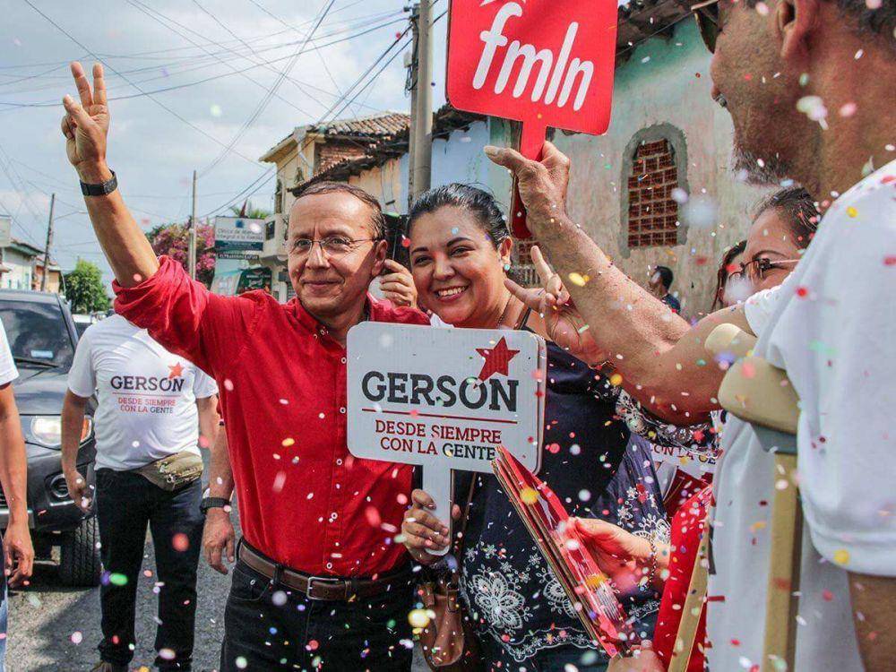 Mantan Menteri PU El Salvador, Gerson Martinez saat mengikuti kampanye. (twitter.com/franfuentessv)