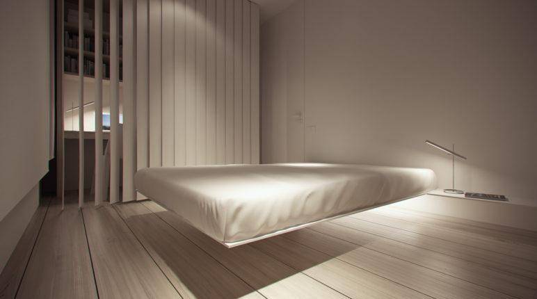 kamar dengan floating bed (decoratorist.com)