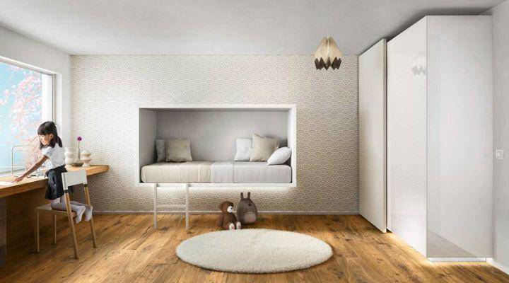 kamar dengan floating bed (decoholic.org)