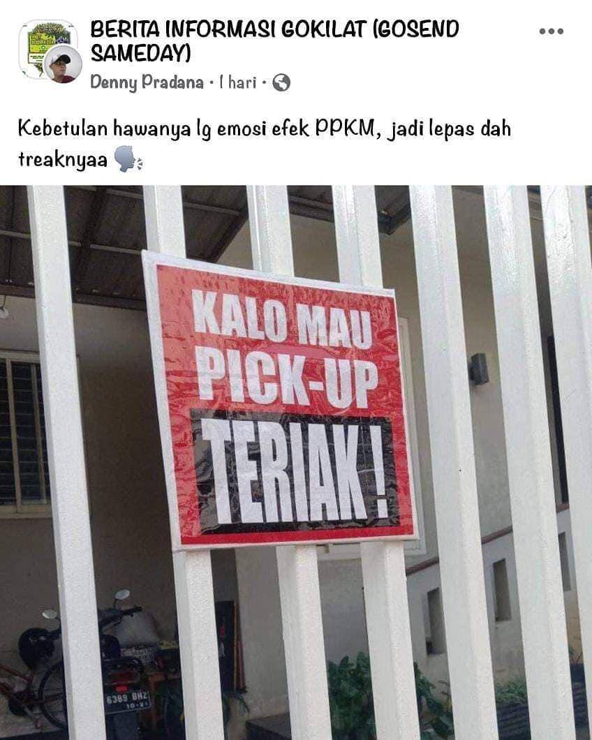 Ojol kena dampak PPKM. (instagram.com/dramaojol.id)
