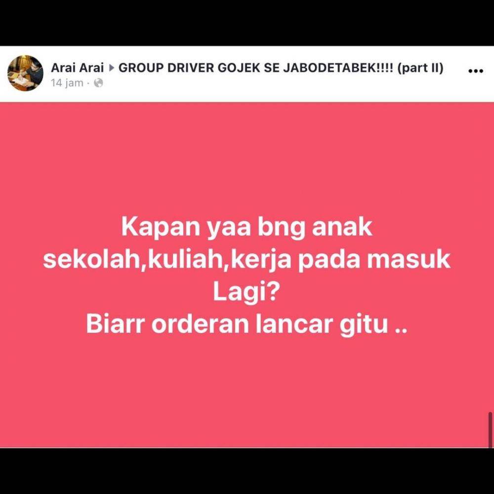 Ojol kena dampak PPKM. (instagram.com/dramaojol.id)