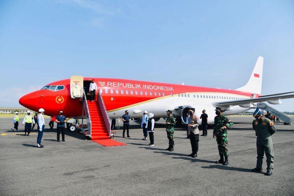 Kunker ke Jatim, Jokowi Terbang Pakai Pesawat Kepresidenan Cat Baru