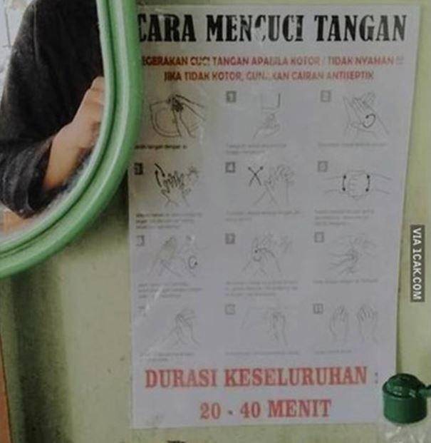 tulisan cuci tangan kocak (1cak.com)