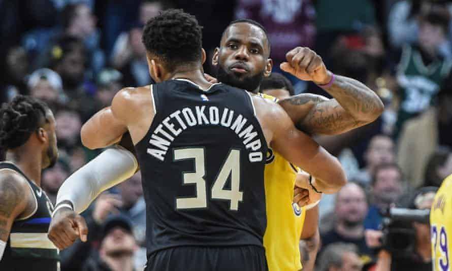 Giannis Antetokounmpo dan Lebron James (theguardian.com)
