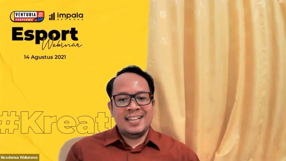 Webinar Esports dengan narasumber Nikodemus D.N Widiutomo. (Dok Impala Network)