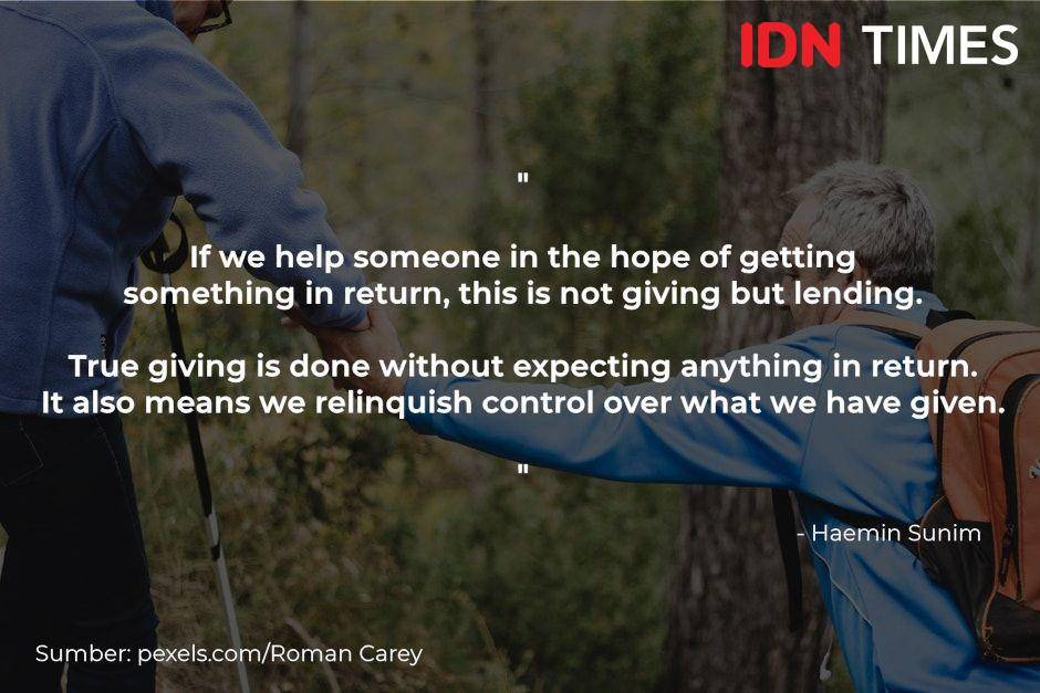 Quotes Haenim Sunim (IDN Times/Adyaning Raras)