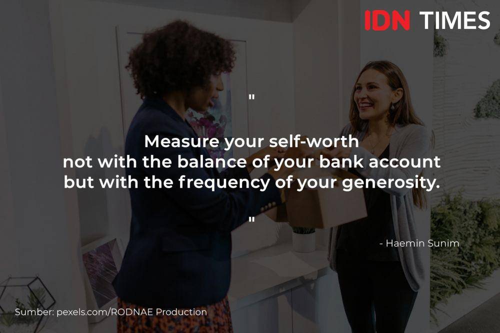 Quotes Haenim Sunim (IDN Times/Adyaning Raras)