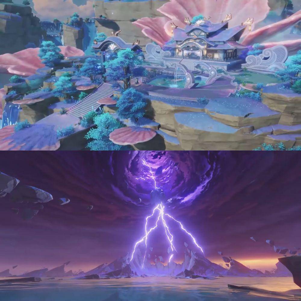 ilustrasi Pulau Watatsumi dan Pulau Seirai (dok. miHoYo/Genshin Impact)