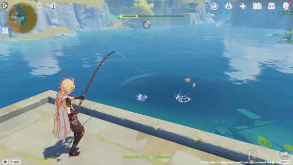 ilustrasi memancing ikan di Genshin Impact versi 2.1 (dok. miHoYo/Genshin Impact)