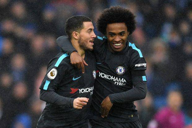 Eden Hazard dan Willian. (orissapost.com)
