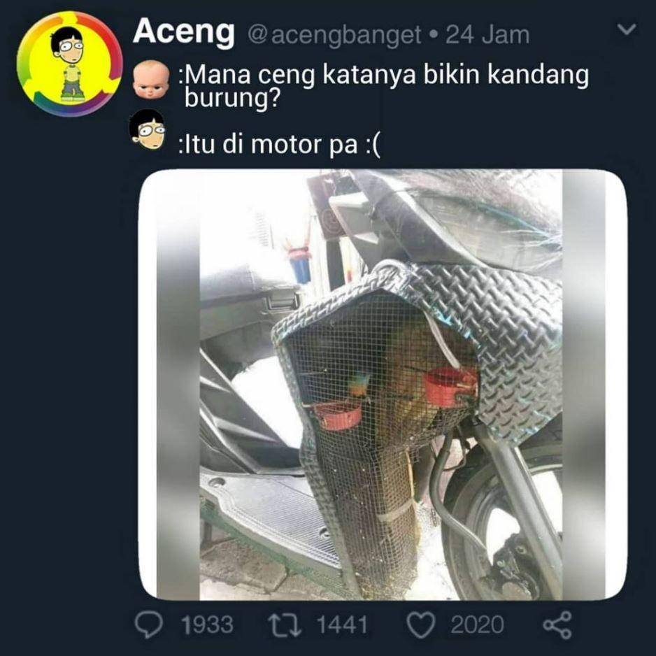 meme modifikasi motor (instagram.com/acengbanget)