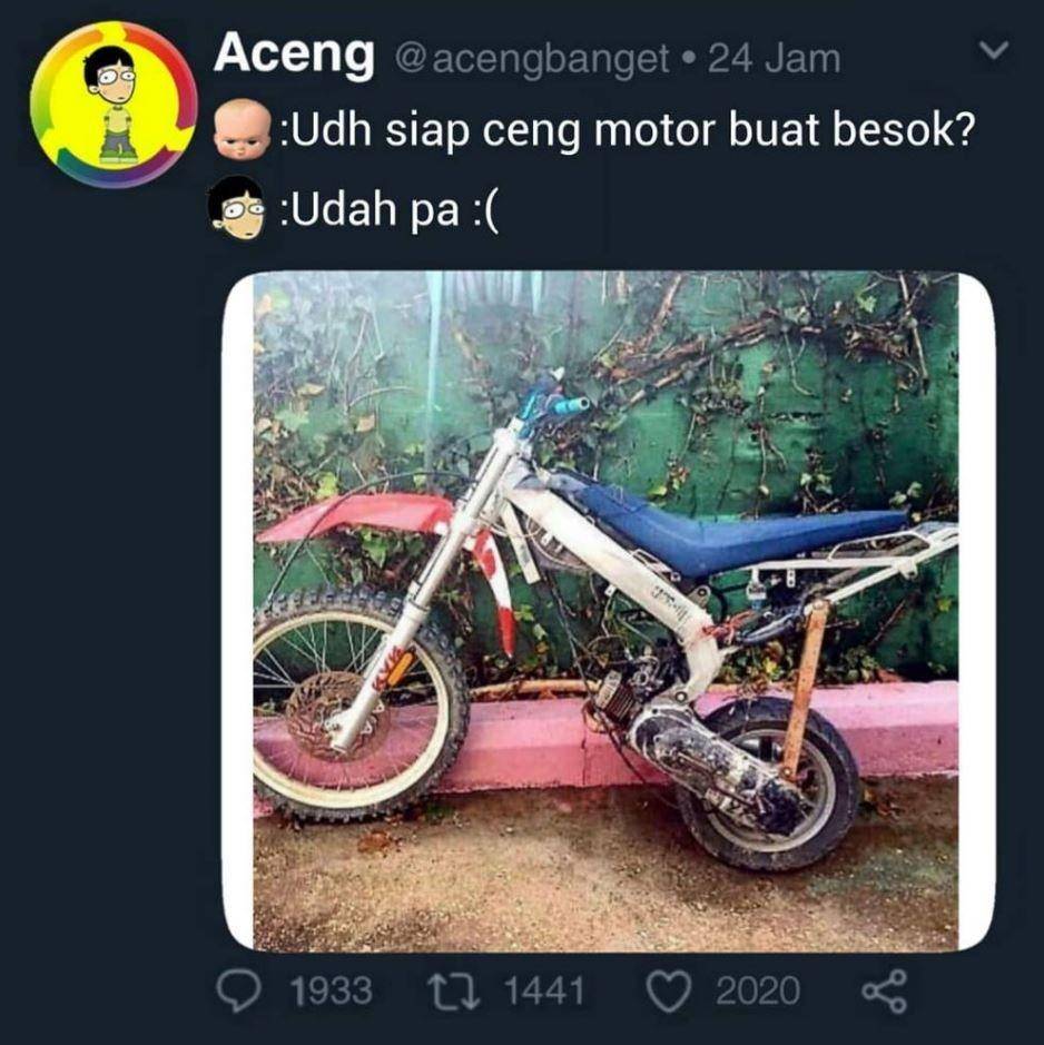 meme modifikasi motor (instagram.com/acengbanget)