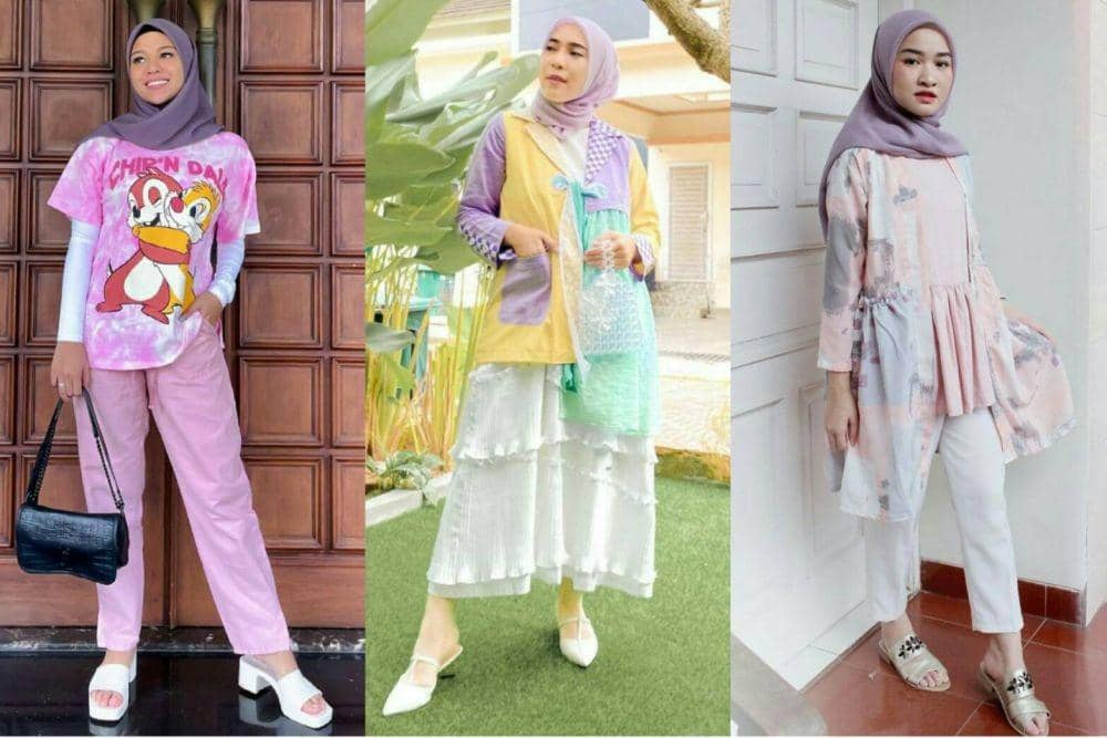 9 Inspirasi OOTD dengan Hijab Warna Ungu, Gaya Unik tapi Kece!