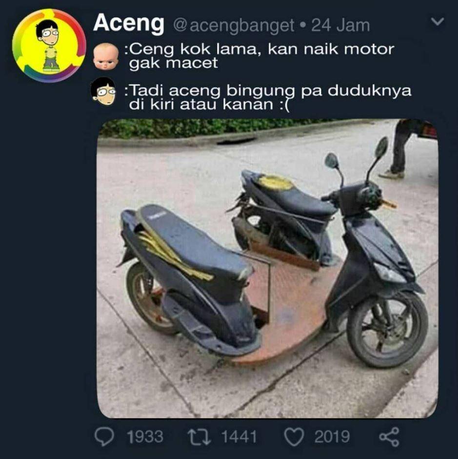 meme modifikasi motor (instagram.com/acengbanget)