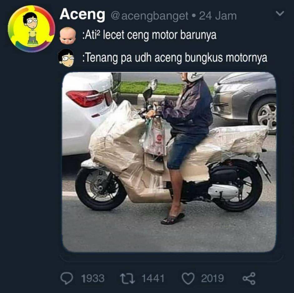 meme modifikasi motor (instagram.com/acengbanget)