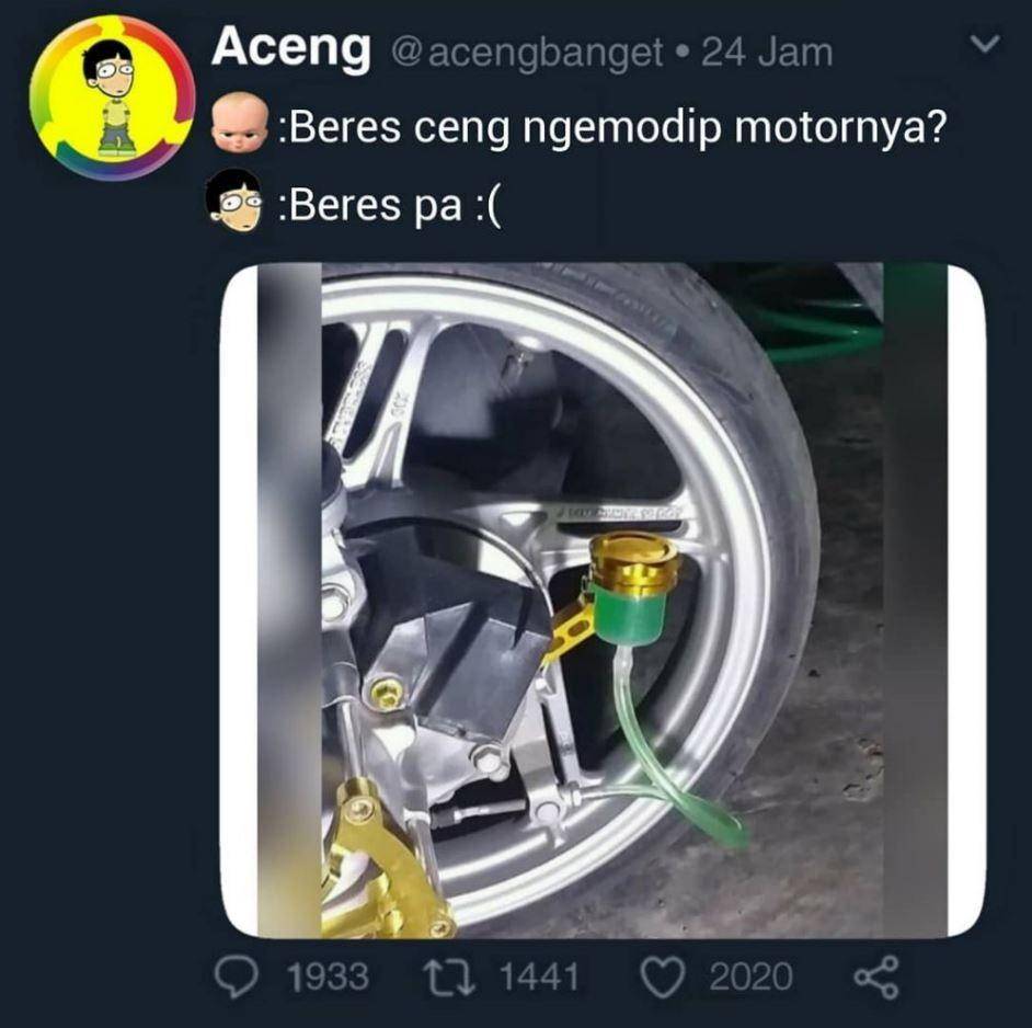 meme modifikasi motor (instagram.com/acengbanget)