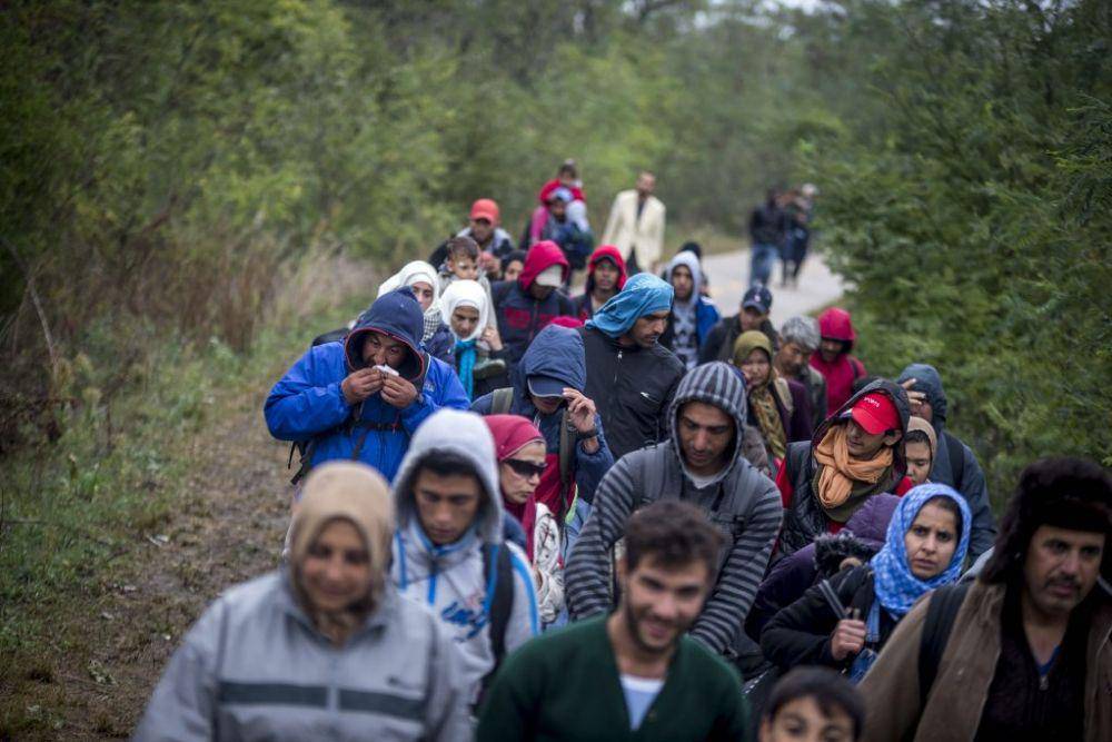 potret pengungsi yang datang dari Hungaria ke Austria pada tahun 2015 (infomigrants.net)
