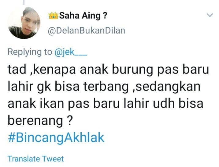 pertanyaan nyeleneh warganet (tangkapanlayartwitter/sahaaing)