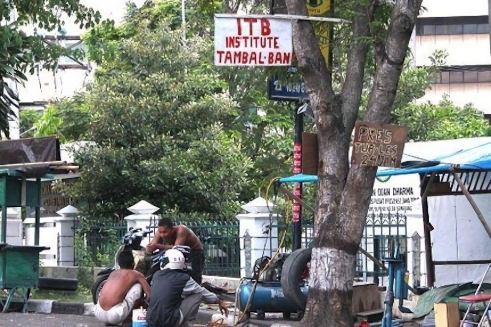tulisan nyeleneh di pohon (instagram.com/humoor.id)