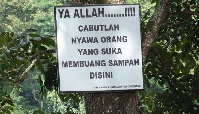 tulisan nyeleneh di pohon (instagram.com/recehtapisayng)