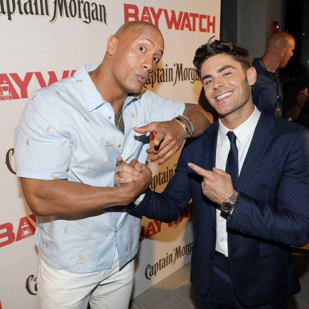 Dwayne Johnson dan Zac Efron (instagram.com/zacefron)