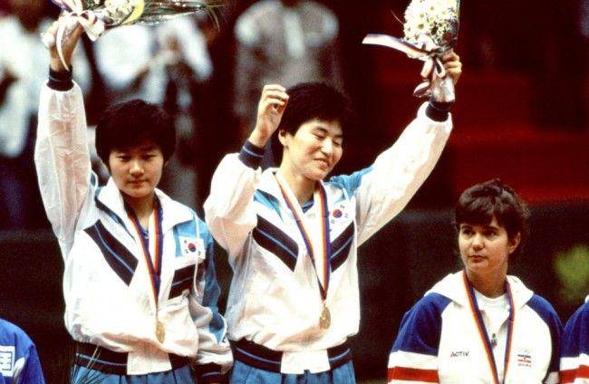 Pemain ping pong asal Korea Selatan, Hyun Jung-hwa (kiri) (dok. Pribadi/Hyun Jung-hwa)