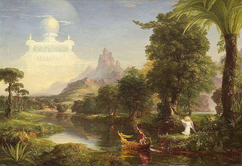 lukisan The Voyage of Life: Youth oleh Thomas Cole (artincontext.org)