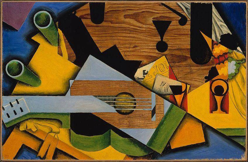 lukisan Still Life with a Guitar oleh Juan Gris (artincontext.org)
