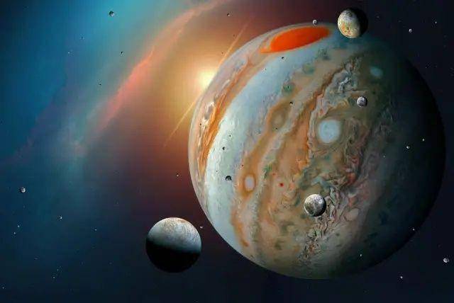 ilustrasi Jupiter dan bulan-bulannya (jpost.com)